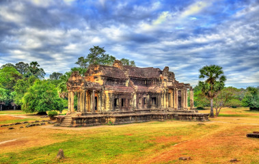 Fototapeta na wymiar Ancient Library at Angkor Wat, Cambodia