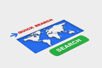 Country search in map