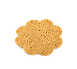 Single gingerbread cookie isolated