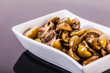 green olives bowl detail