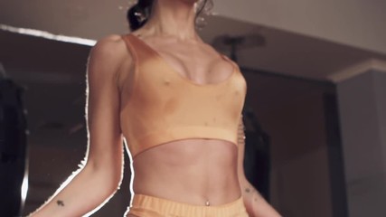 Woman jump rope workout - Powered by Adobe