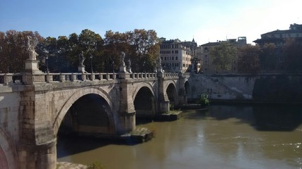 Fototapeta na wymiar Ponte Sant'Angelo a Roma