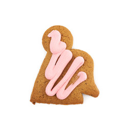 Figure shaped gingerbread isolated