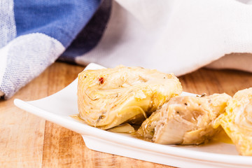 Artichokes hearts macro