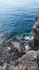 Top view of the water from the mountain