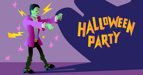 illustration halloween holiday banner