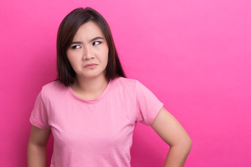 Fototapeta premium Angry woman on isolated background
