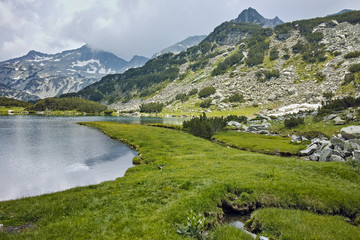 Amazing Landscape with Muratovo lake and Banderishki chukar peak,  Pirin Mountain, Bulgaria