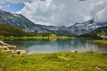 Amazing Landscape with Muratovo lake and Banderishki chukar peak,  Pirin Mountain, Bulgaria