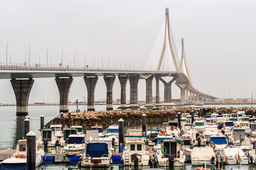 Bridge in cadiz, Spain. Constitution Bridg. © Juanamari Gonzalez