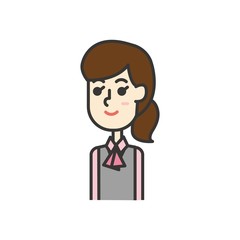 制服姿の女性社員