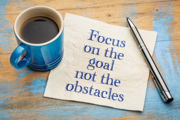 Focus on the goal, not obstacles - obrazy, fototapety, plakaty