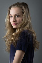 Fototapeta premium Portrait of pretty teenage girl