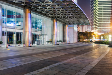 Fototapeta na wymiar square of Shanghai financial district in China.
