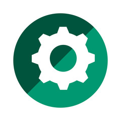 color circular emblem with gear vector illustration