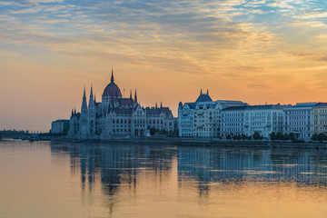 Fototapeta na wymiar Budapest city skyline when sunrise, Budapest, Hungary
