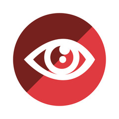 color circular emblem with eye icon vector illustration