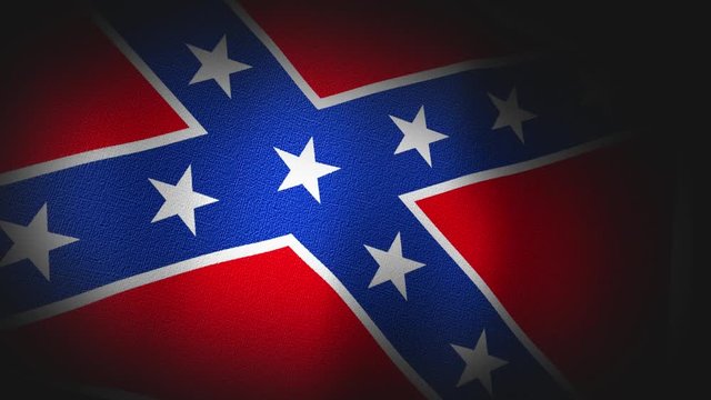 Confederate, Grunge, Flag Canvas Texture - 4K 3D Animation 