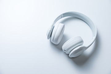 wireless headphone on the white table