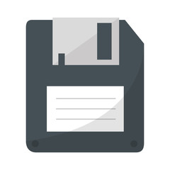 color silhouette with floppy disk vector illustration