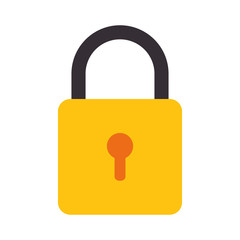 colorful silhouette with closed padlock vector illustration