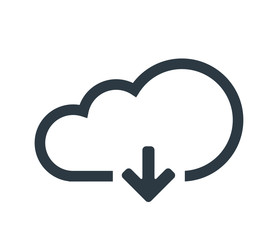 Cloud Computing with Download Icon