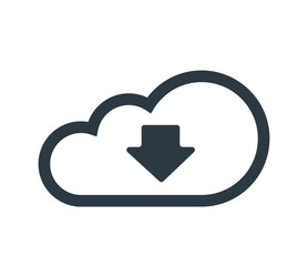 Cloud Computing with Download Icon