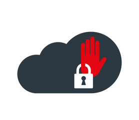 Cloud Computing with Security Icon