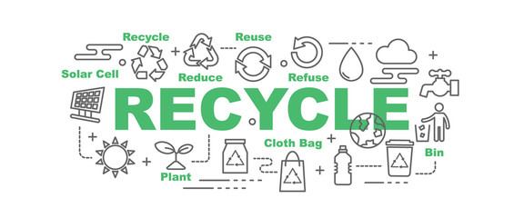 recycle vector banner