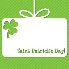 St. Patrick's Day tag in vector format.