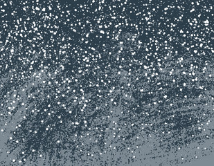 blue vector background of misty snow storm day 