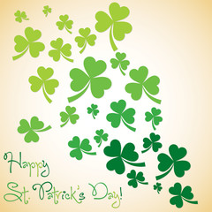 Fototapeta premium Shamrock St. Patrick's Day card in vector format.