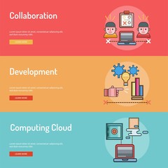 Web and Development Conceptual Banner Design