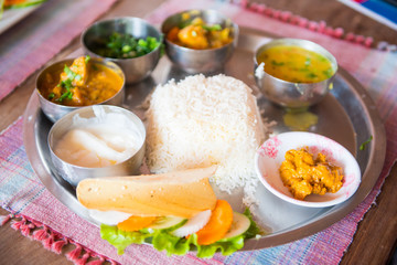 Dal Bhat recipe local food of Nepal