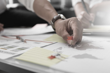 business team discussing ideas and planning project to investment in overseas Branches