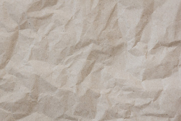 old brown crumpled paper texture and background