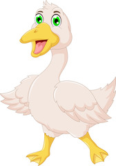funny goose cartoon posing