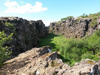 Thingvellir national park betwwen two continents
