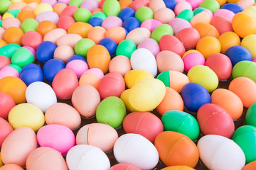 Colorful plastic eggs toy