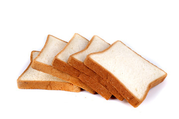 sliced bread isolated on white background