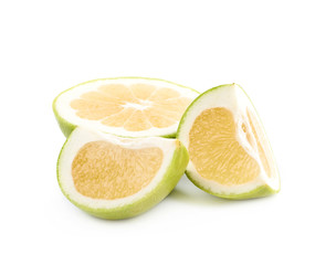 Sliced sweet grapefruit isolated