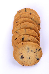 butter cookies on white