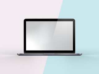 3D Illustration of Notebook on Simple Pastel Pink Mint Background