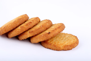 butter cookies on white