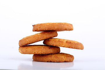 butter cookies on white