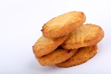 butter cookies on white