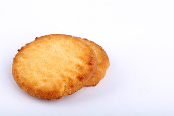 butter cookies on white