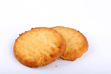 butter cookies on white