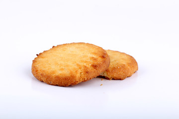 butter cookies on white