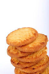 butter cookies on white